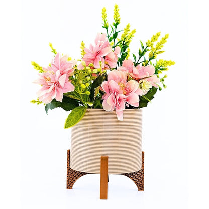 Vaso Cachepot Médio com Suporte para Plantas