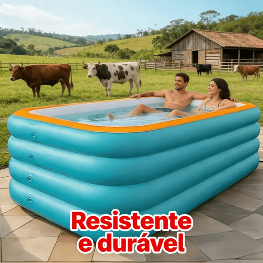 Piscina Inflável Extra Grande em PVC Reforçado