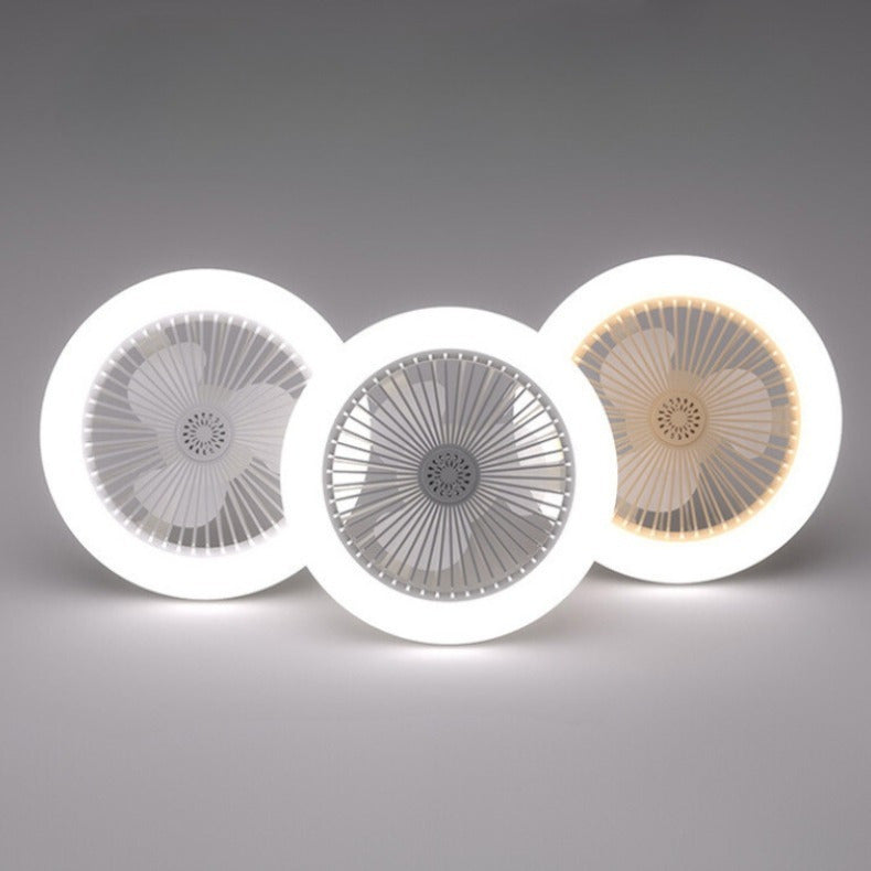 Ventilador de Teto LED Compacto com Soquete Fechado – 10 Polegadas