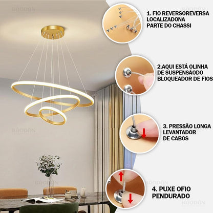 Lustre Pendente LED Nórdico