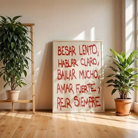 Quadro Decorativo com Citação Espiritual Minimalista