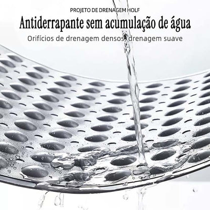 Tapete Antiderrapante para Banho com Ventosas e Função Massageadora