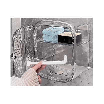 Porta-Papel Higiênico com Bandeja Organizadora para Banheiro