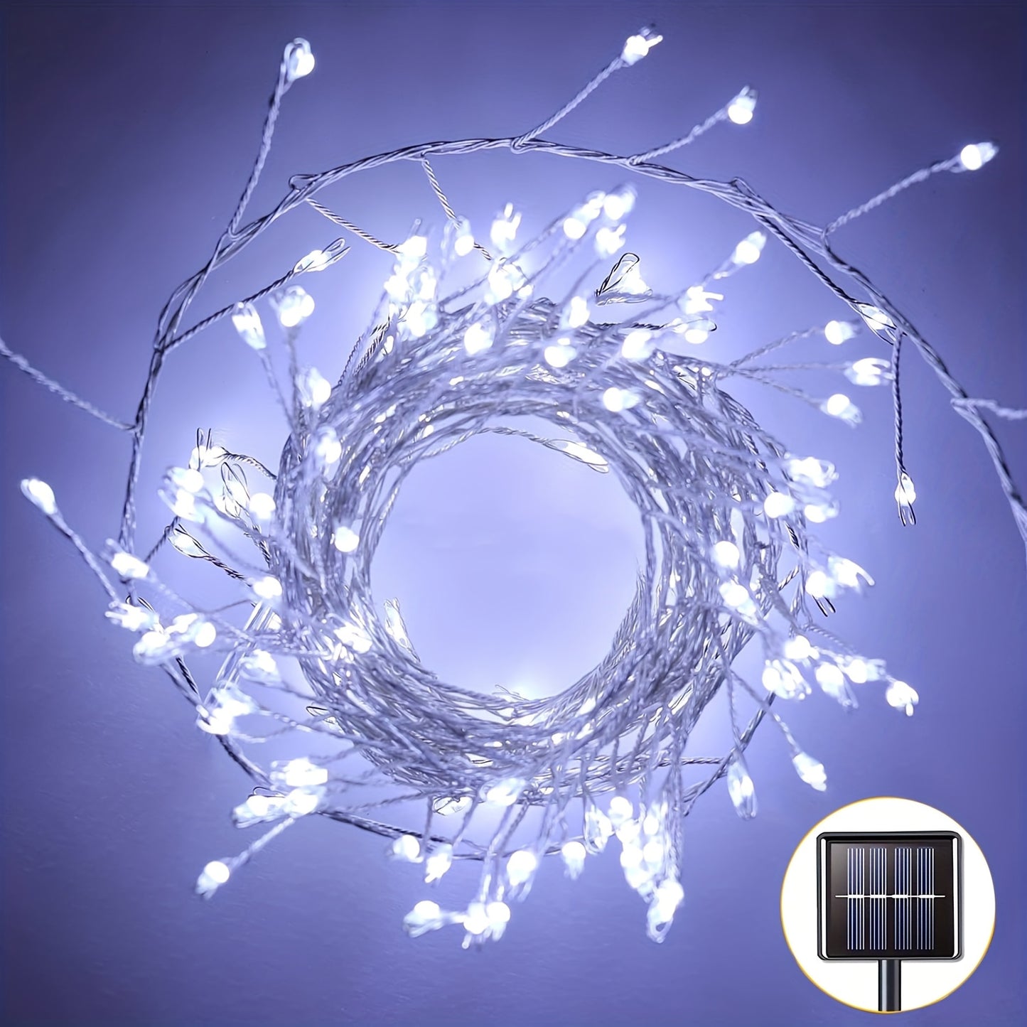 Cortina de Luzes LED de Natal com Papai Noel