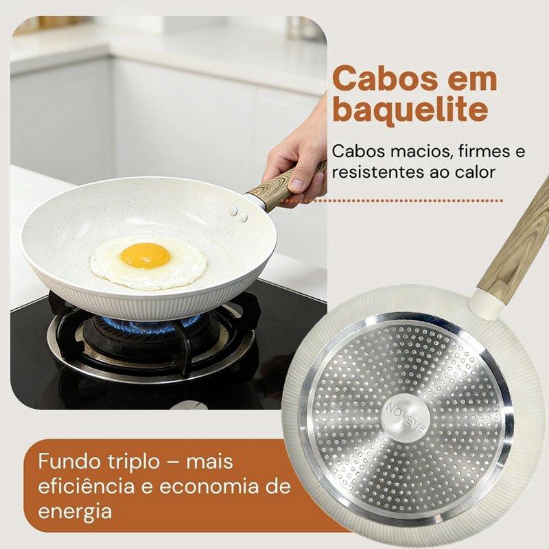 Jogo de Panelas Premium Antiaderente NINEVE