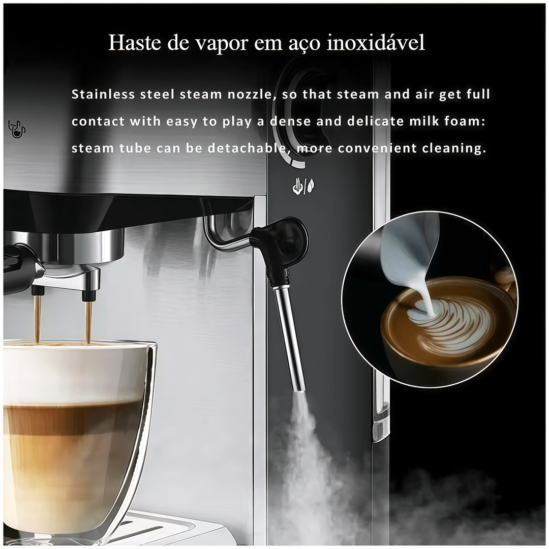 Máquina de Café Espresso Automática 1,6 L com Moedor Integrado