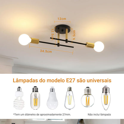 Lustre de Teto Estilo Industrial Retrô