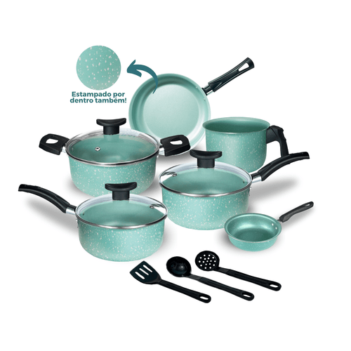 Conjunto de Panelas Antiaderentes Menta