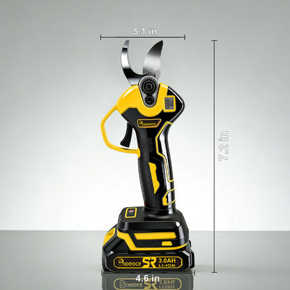 Tesoura de Poda Elétrica Profissional com Display LCD e Trava de Segurança