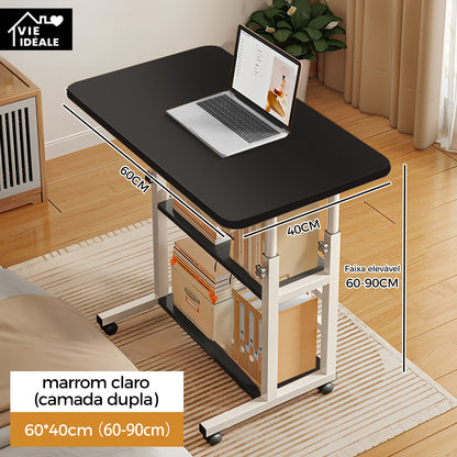 Mesa Multifuncional Ajustável com Rodas para Notebook