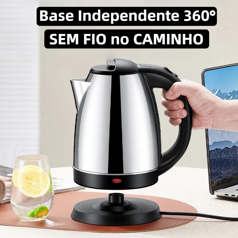 Chaleira Elétrica Inox 127V com Aquecimento Rápido