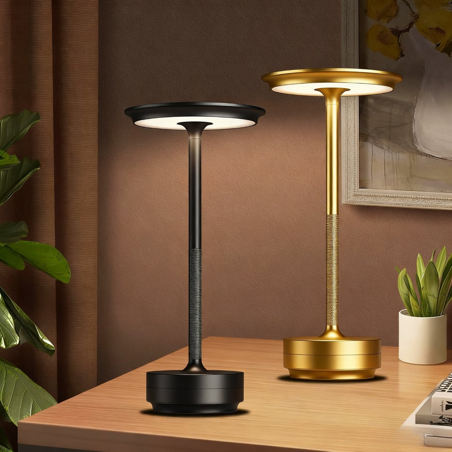 Abajur de Mesa LED Touch Recarregável para Leitura