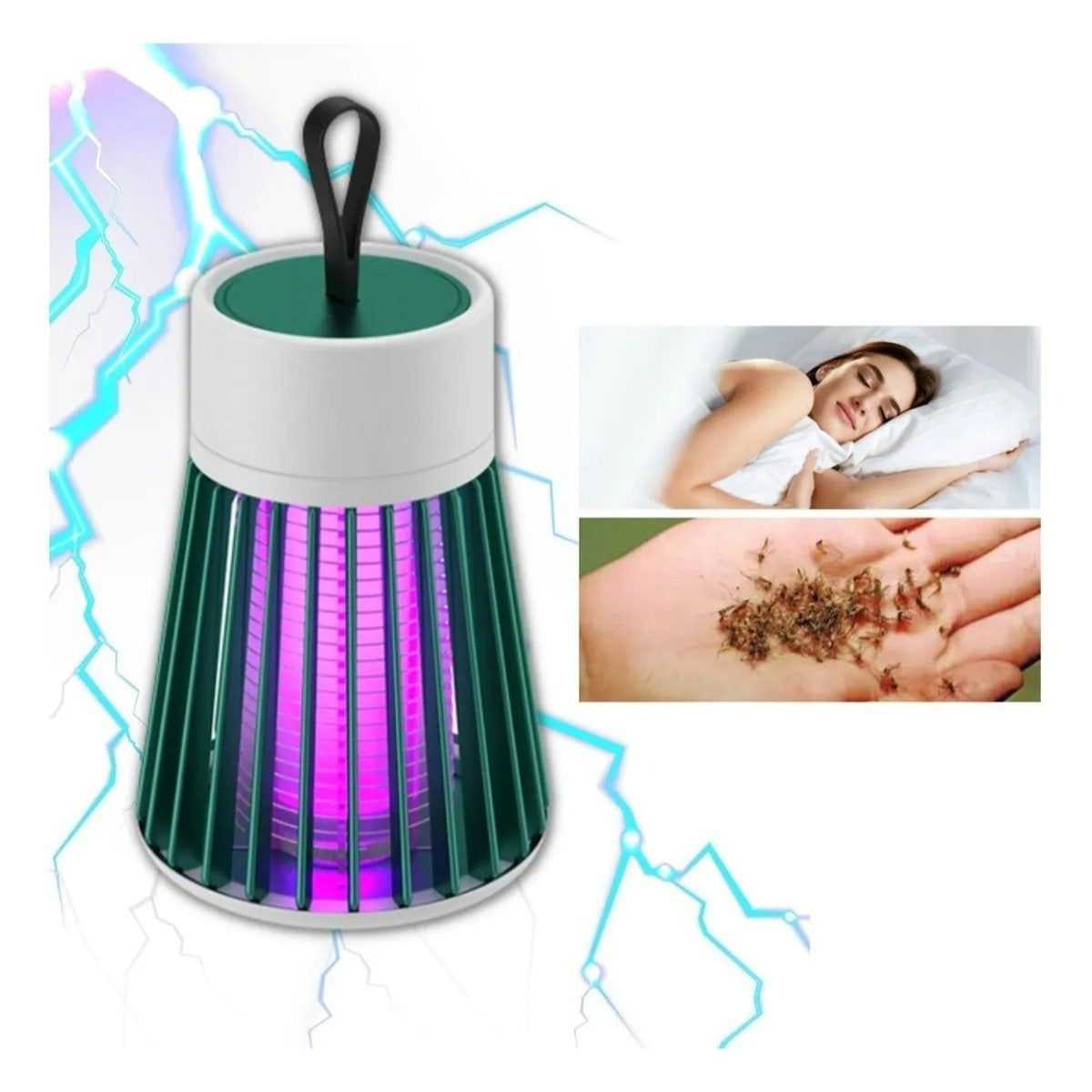 Mata-Mosquito Elétrico USB com Luz LED Atrativa