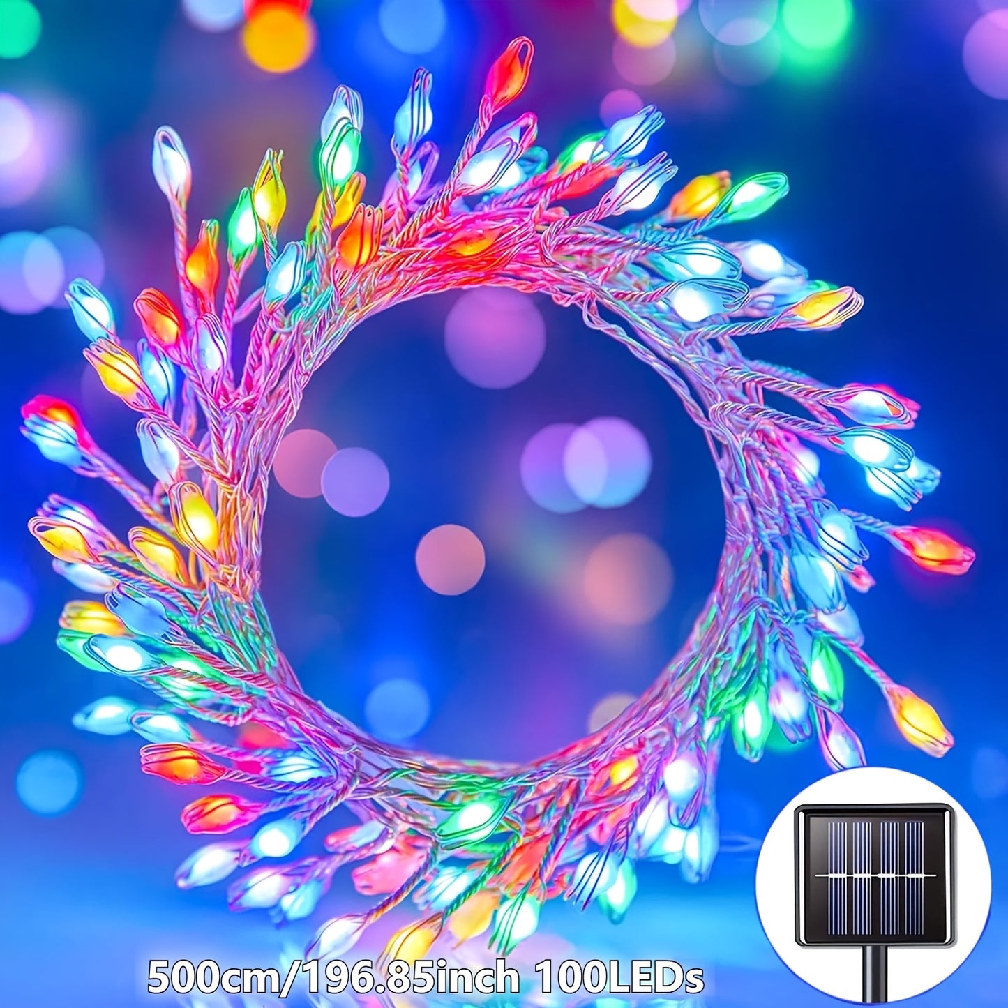 Cortina de Luzes LED de Natal com Papai Noel