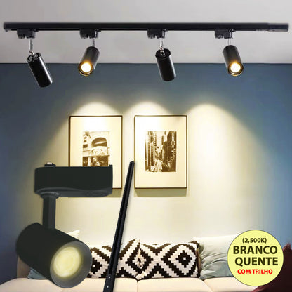 Spot LED Direcionável para Trilho Eletrificado com Conector