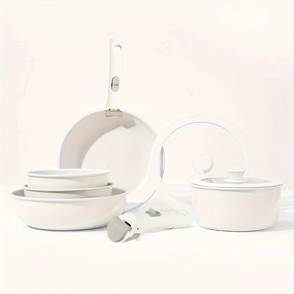 Conjunto de Panelas Cerâmicas Antiaderentes com Cabos Removíveis