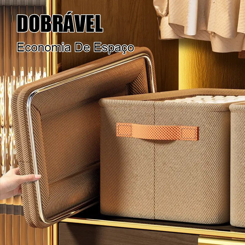 Cesto Organizador Dobrável em Tecido