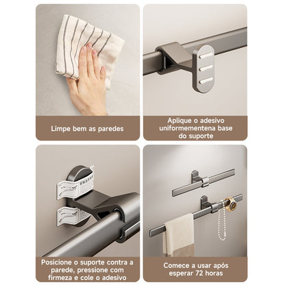 Porta-Toalhas para Banheiro com Braço Móvel