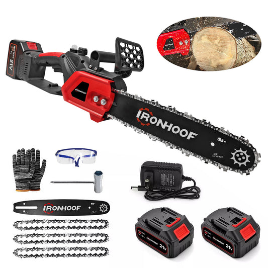 Mini Motosserra Elétrica Portátil 12” com 2 Baterias