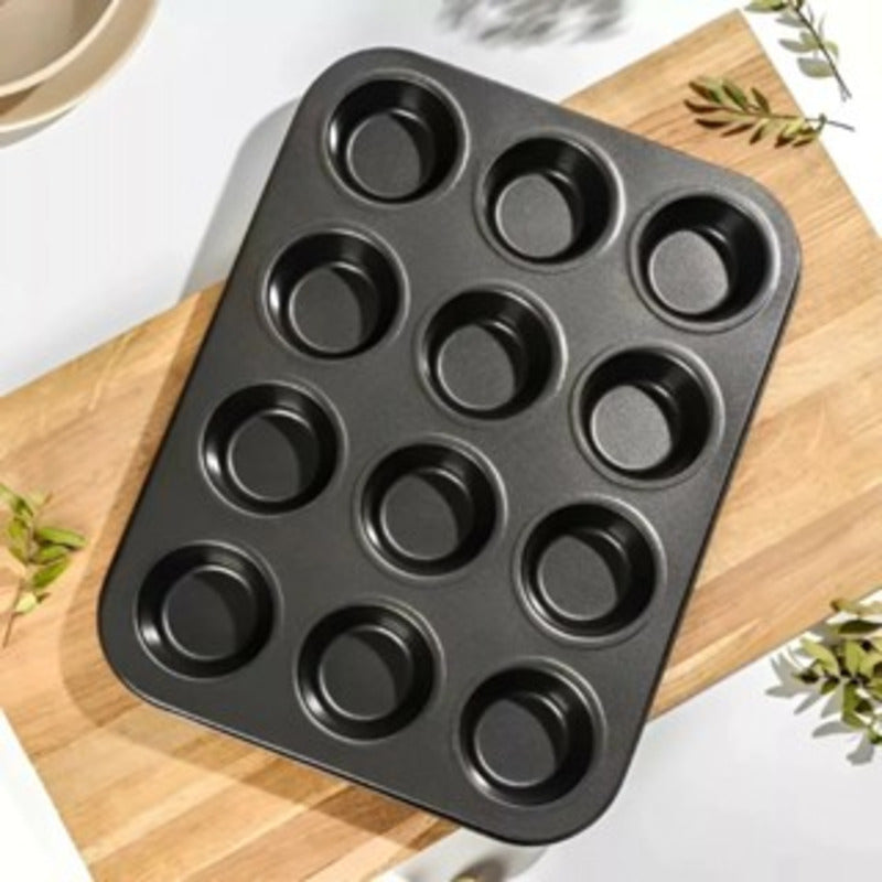 Kit com 2 Formas Antiaderentes para Cupcake, Muffin e Pudim