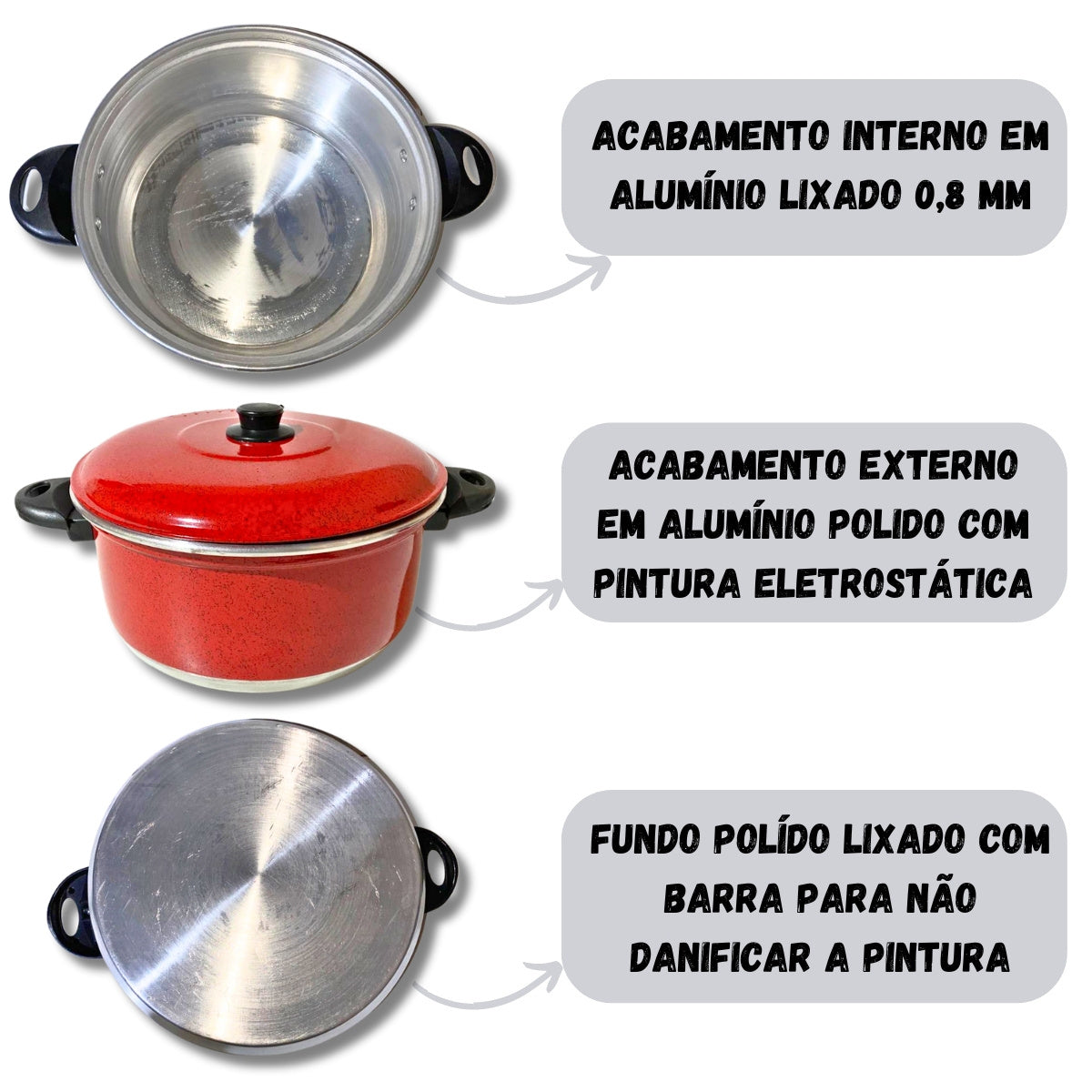 Jogo de Panelas de Alumínio para Cozinha