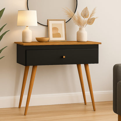 Aparador com Pés de Madeira e Gaveta