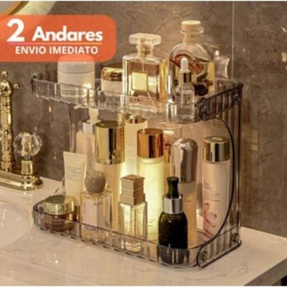 Suporte Acrílico para Cosméticos com Acabamento Diamantado
