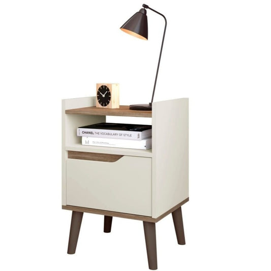 Criado-Mudo com Gavetas e Pés Palito