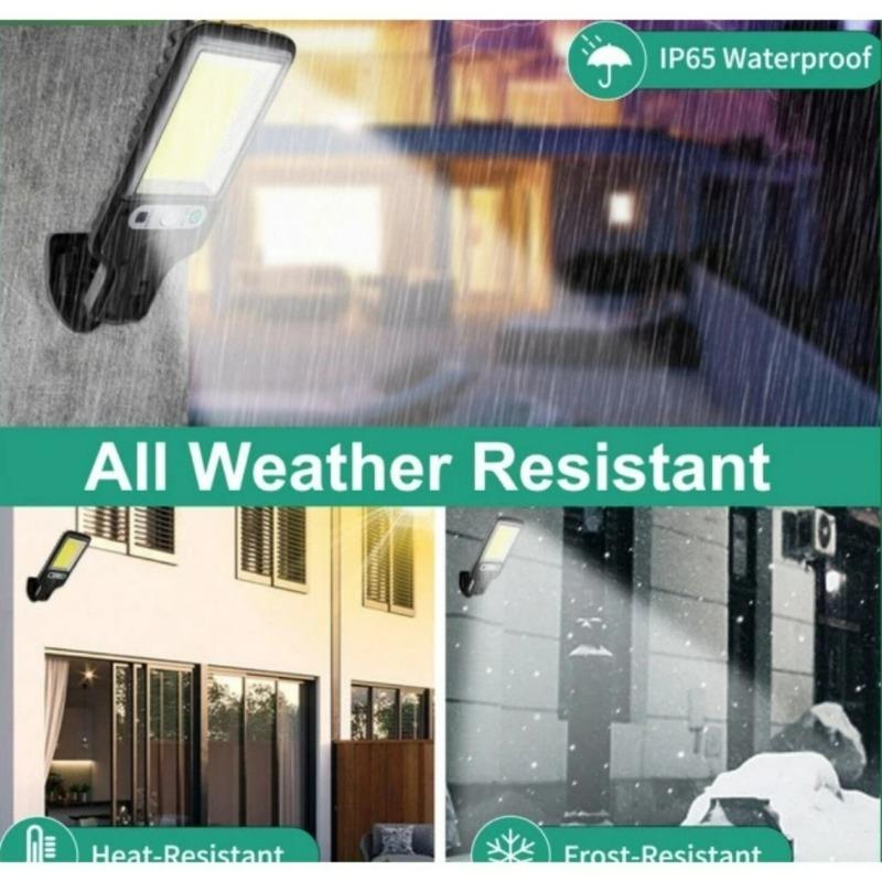 Luminária Solar de Parede 108 LEDs com Sensor de Presença