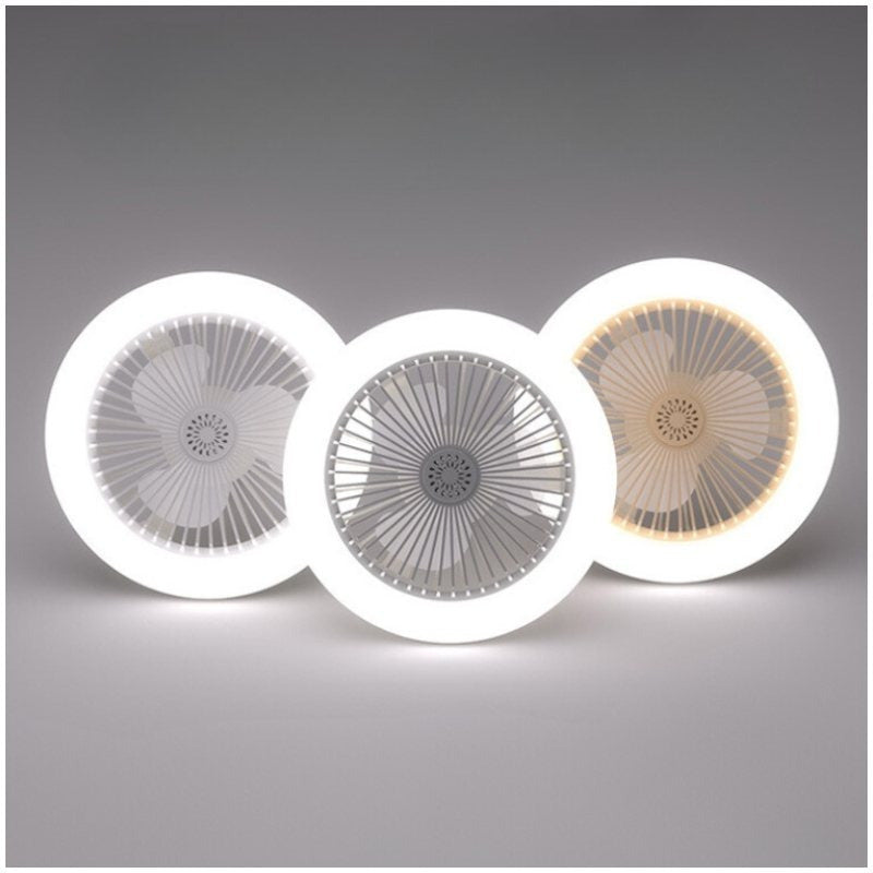 Ventilador de Teto LED Compacto com Soquete Fechado – 10 Polegadas