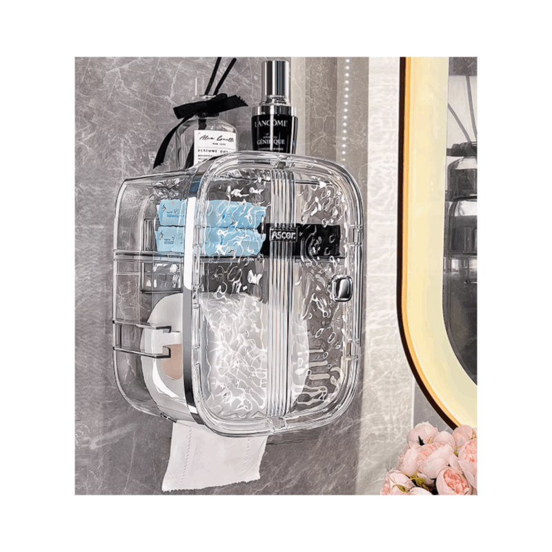 Porta-Papel Higiênico com Bandeja Organizadora para Banheiro