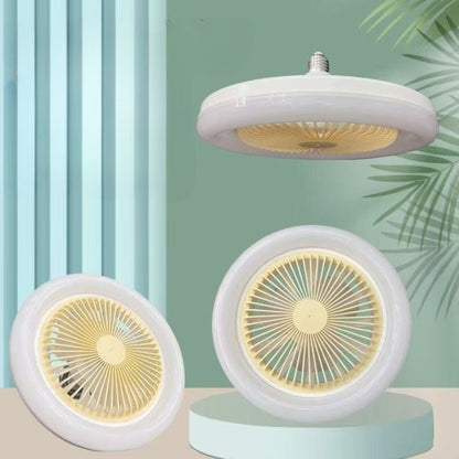 Ventilador de Teto LED Compacto com Soquete Fechado – 10 Polegadas