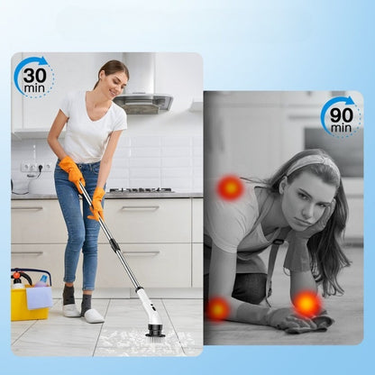 Escova Elétrica Giratória Recarregável 9 em 1 com Cabo Extensor