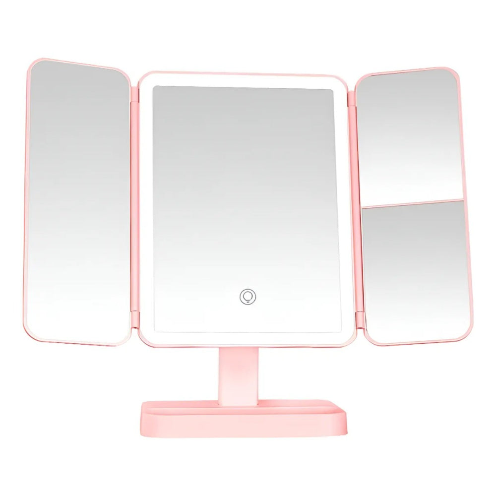 Espelho LED Portátil com Sensor de Toque para Maquiagem