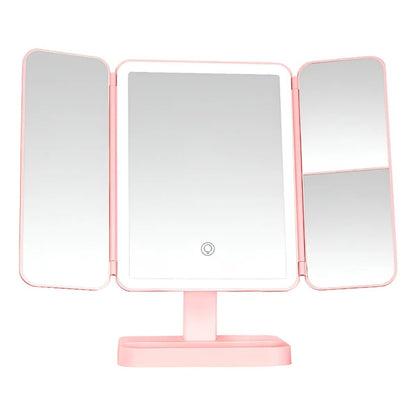 Espelho LED Portátil com Sensor de Toque para Maquiagem