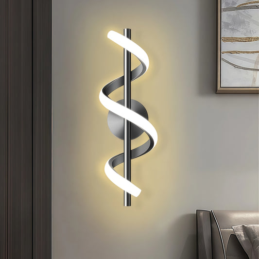 Luminária de Parede Espiral com Dimerização em Três Cores