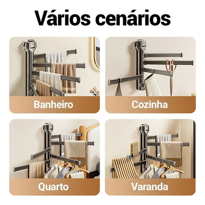 Porta-Toalhas Giratório de Parede