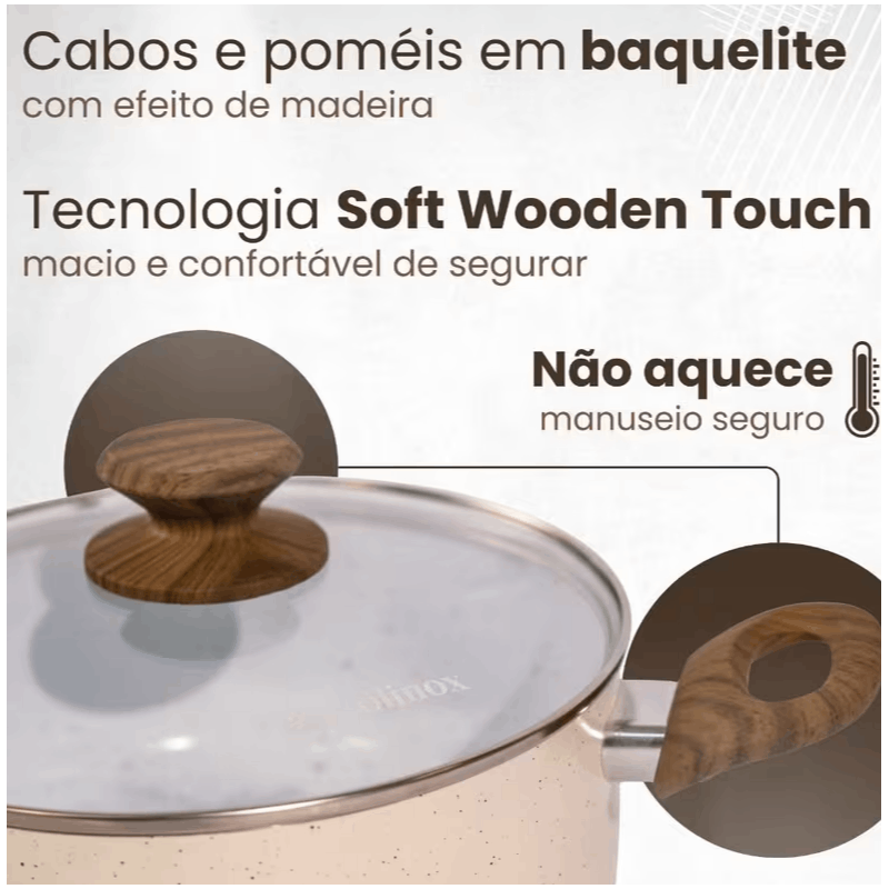Jogo de Panelas Cerâmicas Antiaderentes Legacy
