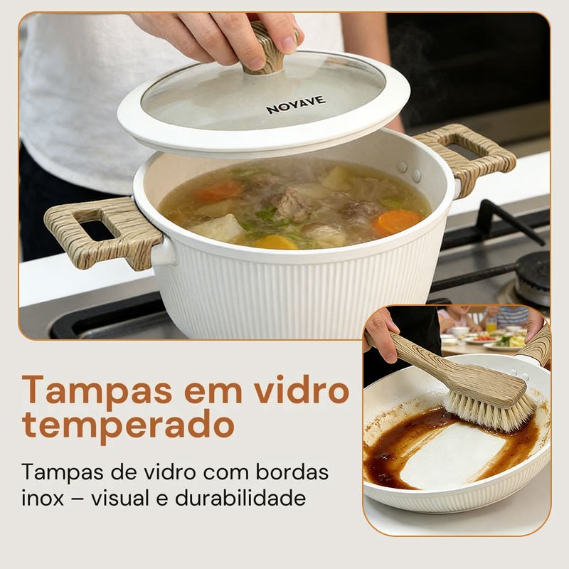 Jogo de Panelas Premium Antiaderente NINEVE