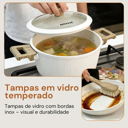 Jogo de Panelas Premium Antiaderente NINEVE