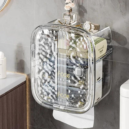 Porta-Papel Higiênico com Bandeja Organizadora para Banheiro