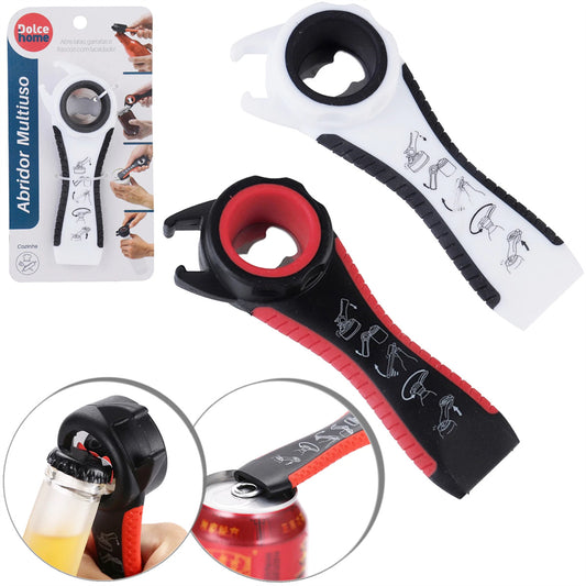 Abridor de Latas e Tampas 5 em 1