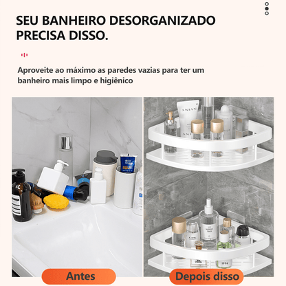 Suporte para Banheiro com Prateleira Multifuncional