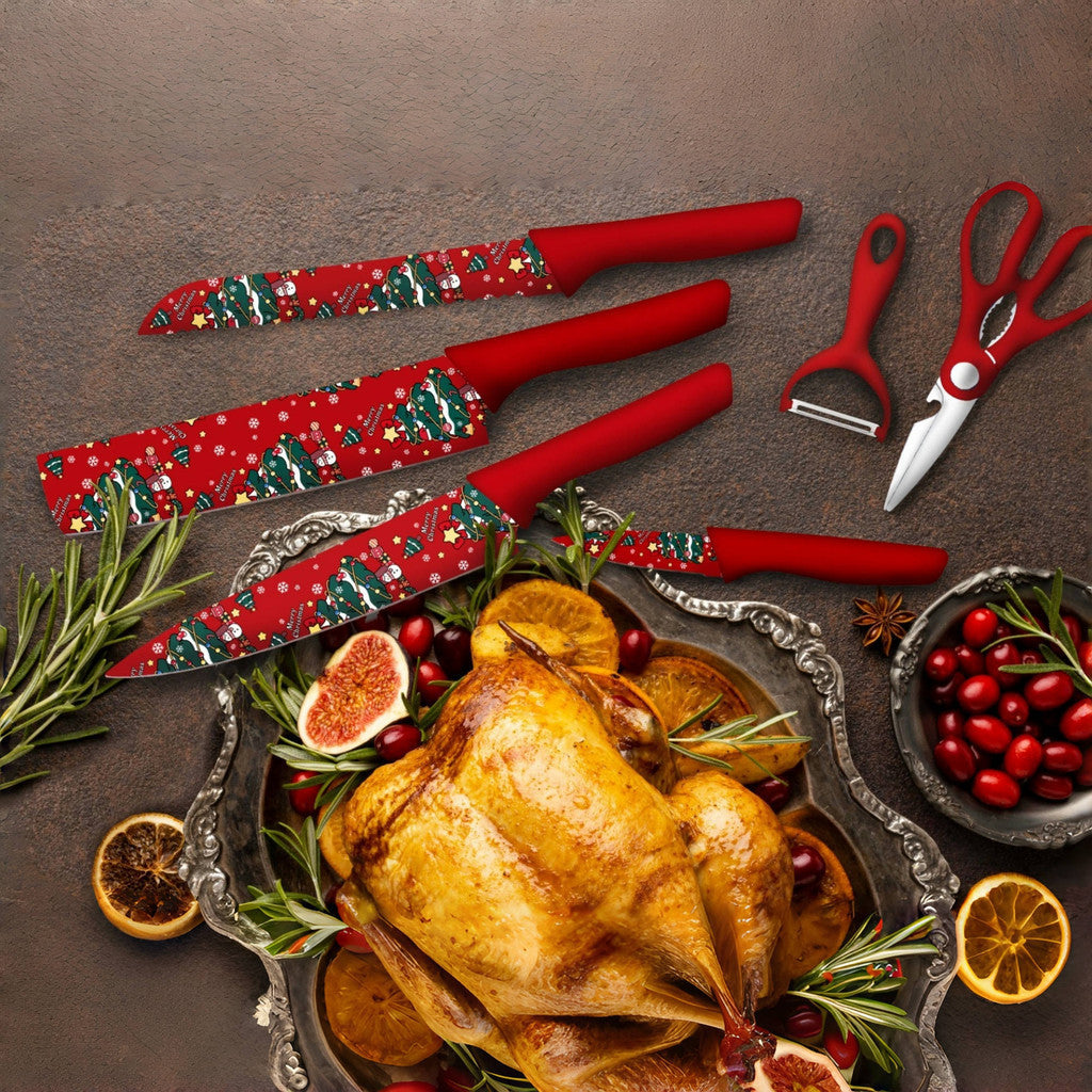 Kit Gourmet de Facas Profissionais para Cozinha e Grill