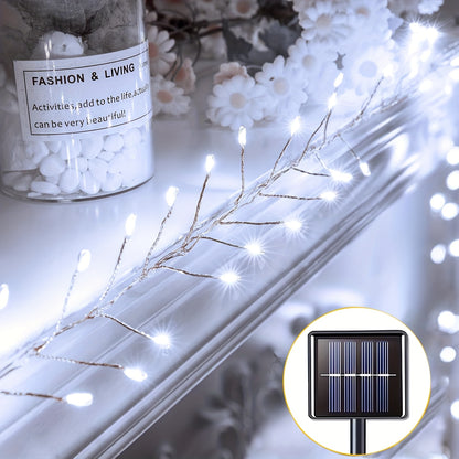 Cortina de Luzes LED de Natal com Papai Noel