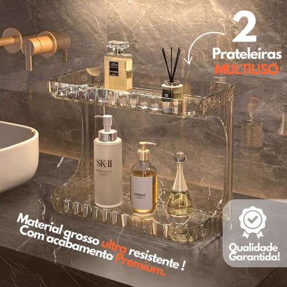 Suporte Acrílico para Cosméticos com Acabamento Diamantado