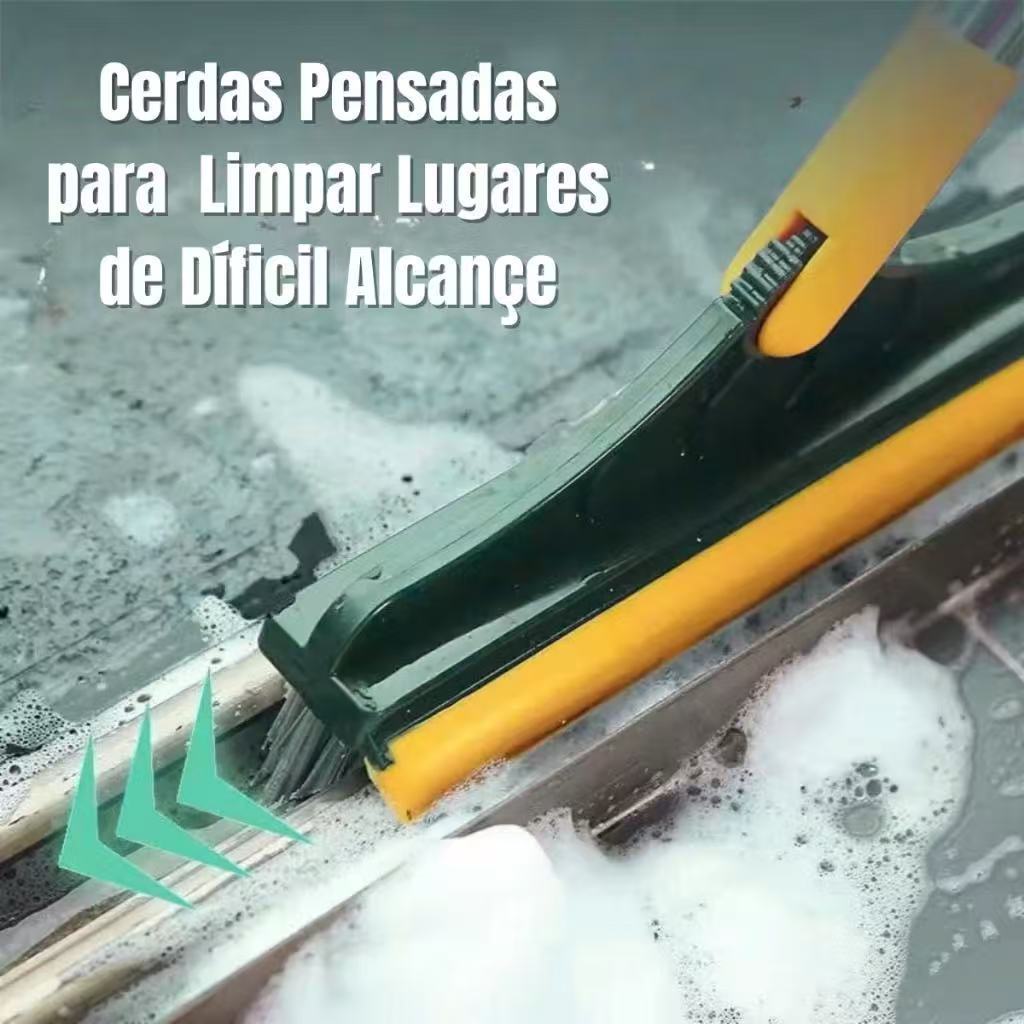 Vassoura com Escova de Limpeza 2 em 1