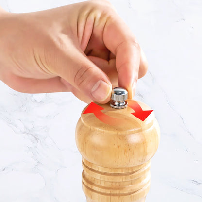 Moedor Manual de Sal e Pimenta em Madeira Natural