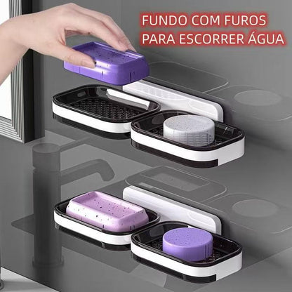 Saboneteira com Drenagem para Banheiro de Parede