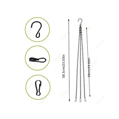 Conjunto de Correntes para Vaso Suspenso com Ganchos Duplos